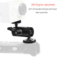 Bras rotatif 360° pour caméra avec griffe porte-accessoire et adaptateur de fixation à vis 1/4 pouce pour cage de caméra DSLR/moniteur/lumière LED/microphone