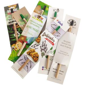 Crayons en papier écologique recyclable 2022 en gros, avec graines, pour étudiants, <span class=keywords><strong>corps</strong></span> noir, emballage en vrac OEM - Product Image 3