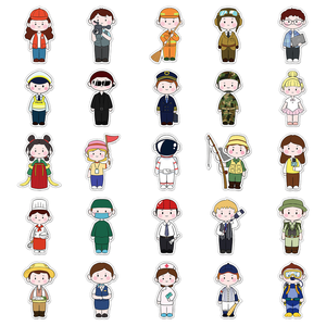 Autocollants en vinyle personnalisés découpés à la main sur le thème de la profession, pour scrapbooking, journal et ordinateur portable, décoration - Product Image 4