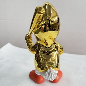 Statue Moderne de Canard Plaqué Or en Résine, Sculpture Animale <span class=keywords><strong>Pop</strong></span> Art avec Capuche, <span class=keywords><strong>Figurine</strong></span> pour Décoration de Bureau et Maison de Luxe - Product Image 5