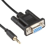 Fábrica OEM DB9 Pin hembra RS232 puerto serie a DC 3,5mm Audio Jack convertidor Cable para computadora
