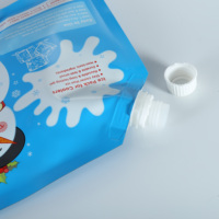 Pochettes à bec verseur en aluminium pour glace et eau, 500 ml, avec bouchon, pour congélateur