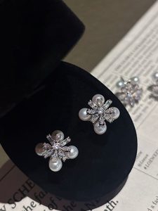 Boucles <span class=keywords><strong>d</strong></span>'oreilles en argent 925 avec perles <span class=keywords><strong>d</strong></span>'eau douce naturelles, modèle zirconium, best-seller, cadeau pour femme - Product Image 1