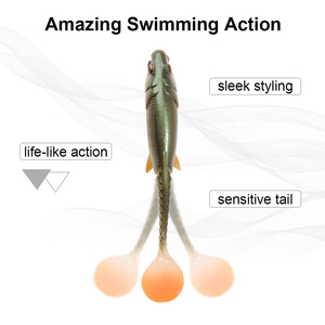 Spinpoler il predatore esca morbida pesca esca esca cannibale nuoto pesce artificiale in PVC Shad verme spigola trota luccio Zander - Product Image 4