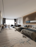 Service de design d'intérieur haut de gamme pour l'hôtellerie commerciale, décoration, rendu 3D, dessin CAO, aménagement personnalisé pour hall et chambre d'hôtes