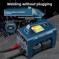 Machine à souder sans fil professionnelle 21V, soudeuse à arc portable alimentée par batterie au lithium avec affichage numérique pour travaux en extérieur