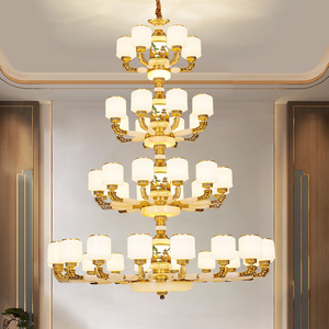 New Chinese Style Chandelier Multi Head Led <b>Light</b> Round Shape For Living Room Bedroom Home Decor - Product Image 1