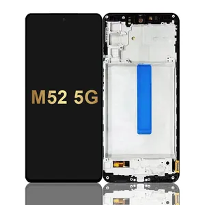 삼성 M52 5G 에 대한 프레임 교체 디스플레이 터치 스크린 디지타이저 삼성 M52 5G 에 대한 도매 프로모션 LCD