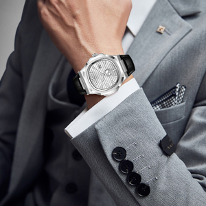 Reloj de Pulsera de Cuero para Hombre de Negocios, Cuadrado, de Aleación, de Bajo Precio, Último Modelo 2025, de Lujo, con Fecha, Día y Hora - Product Image 4