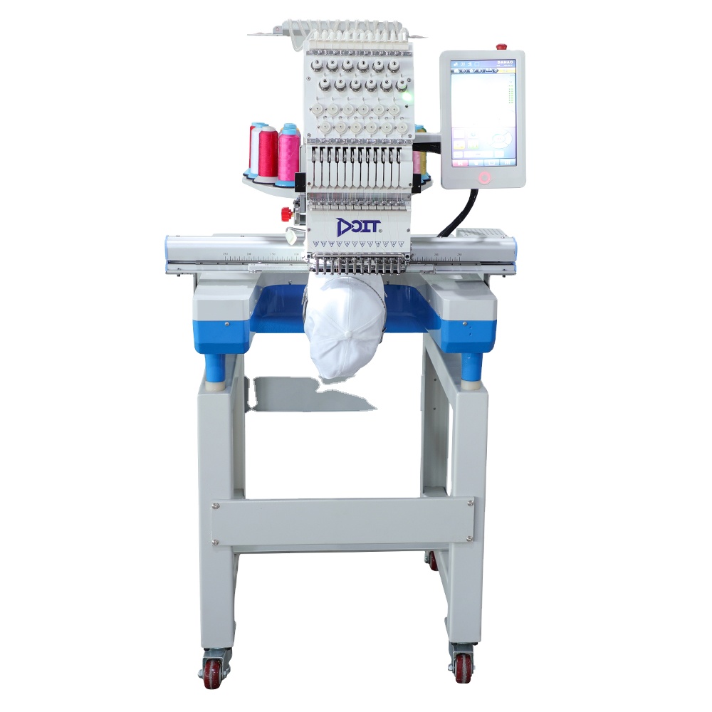 DT 1201C одна осветительная головка, 12 иглы вышивальная машина для головного убора промышленная швейная машина для одежды