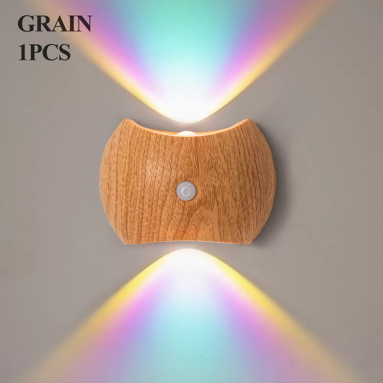 Wood grain-neon style