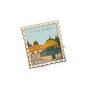 Tampon créatif personnalisé épinglette en métal émail dur vieux timbre souvenir cadeau épingle en émail dur doux