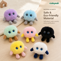 Cuteyeah Porte-clés Monstre en Peluche Mignon à Quatre Pattes, Compagnon Parlant IA, Yeux Lumineux, Application Wi-Fi, Compagnon de Bureau, Cadeau pour Collègues