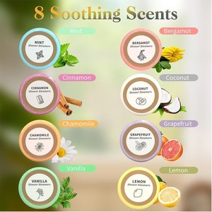 Lot de 8 bombes de douche parfumées uniques, ensemble de cadeaux pour soins personnels, vapeurs d'aromathérapie, pour salle de bain et spa - Product Image 2