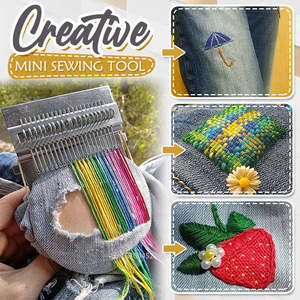 Petit métier à <span class=keywords><strong>tisser</strong></span> en bois à 14 crochets Kit de métier à <span class=keywords><strong>tisser</strong></span> Mini métier à <span class=keywords><strong>tisser</strong></span> à repriser - Product Image 4
