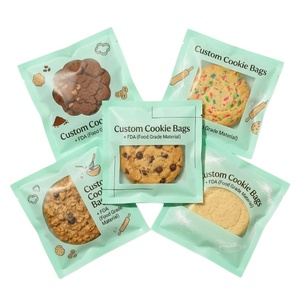 Custom Printed Cookie Mylar Bags Clear Window Resealable Heat Seal Small MOQ Factory Direct FBA Certified Food Grade for Candy - Product Image 1