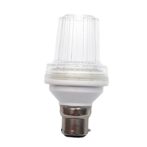 Ampoule néon clignotante IP44 2W, 18 SMD, 2700K, blanc chaud doux, durée de vie de 30 000 heures, type bougie B22, CRI80 100 - Product Image 1