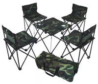 Ensemble table et chaises de camping personnalisé pour extérieur, léger et portable, avec repas pliant en métal pour la plage, le pique-nique et le voyage