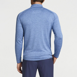 Personnalisé Hommes Séchage Rapide Performance Athlétique Quart Zip Pull À Manches Longues Col Montant Conception Imprimée Printemps Vêtements de Sport - Product Image 4