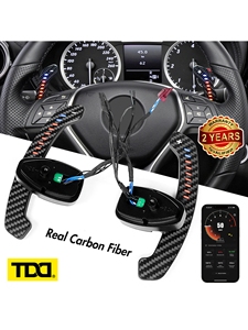 Palancas de cambio magnéticas de fibra de carbono TDD LED compatibles con Mercedes-Benz Clase A: 2016-2021, Clase B: 2015-2021, Clase C: 2015-2021 - Product Image 3