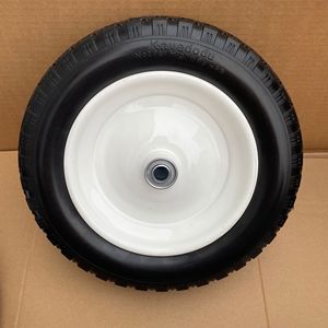 Ruedas de goma sólida de 85 mm con eje de 16 mm, resistentes, para uso en carretillas de mano - Product Image 2