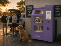 Station de lavage pour animaux de compagnie commerciale à monnayeur, auto-service, extérieure, avec machine de toilettage automatique double mode et sécheuse