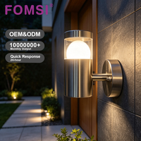 Lampe étanche FOMSI IP44, luminaire mural extérieur en acier inoxydable, montage en surface, lampe murale de jardin LED, AC220-240V