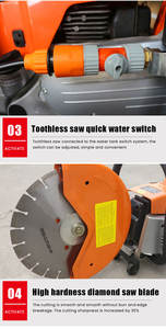 Machine de découpe de routes en béton en gros d'usine Asphalte moteur à essence portable Scie à béton Cutter - Product Image 6