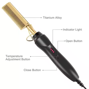Pettine Elettrico Professionale a 450 Gradi per Lisciare i Capelli, Pettine Riscaldante Portatile per Parrucche - Product Image 3