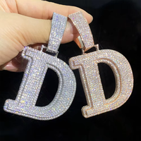 Collier pendentif en forme de cœur en cristal de glace, plaqué or, plaqué argent, plaqué rhodium, chaîne en laiton avec zircon, bijoux hip-hop