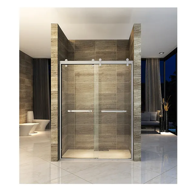 bathroom Factory hot sale modern aluminum frame design custom transparent safety tempered glass shower room bathroom