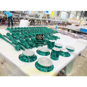 <span class=keywords><strong>Balaustrada</strong></span> <span class=keywords><strong>de</strong></span> escalera <span class=keywords><strong>de</strong></span> malaquita, piedras preciosas decorativas <span class=keywords><strong>de</strong></span> lujo para Interior - Product Image 2