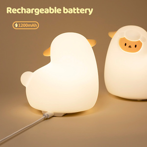 <span class=keywords><strong>Alcapa</strong></span> Sheep recargable táctil de silicona blanca lindo Rgb que cambia de Color lámpara Led dormitorio Animal luz de noche para niños - Product Image 6