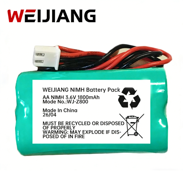 OEM Customized 3.6V AA 1800mAh Ni-MH Battery Pack Rechargeable Nickel Metal Hydride Battery for Power Devices