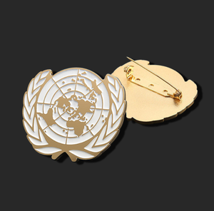Insignia Metálica con Pin para Boina de las Naciones Unidas DFB102, Logotipo de la ONU, Signos de los Objetivos de Desarrollo Sostenible - Product Image 4
