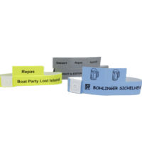 Bracelets en plastique promotionnels, brassard en PVC pour festival, bracelets en vinyle ID pour événements