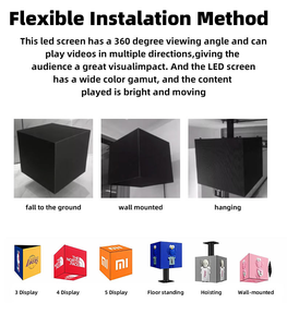 Pantalla LED Mágica de Interior y Exterior, <span class=keywords><strong>Cubo</strong></span> Publicitario, <span class=keywords><strong>Cubo</strong></span> de <span class=keywords><strong>Rubik</strong></span>, Pantalla LED de Cinco Caras, Letrero LED - Product Image 3