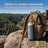 Bouteille d'eau pliable en silicone de qualité alimentaire résistante à la chaleur de 600 ml, portable, pour les voyages, les sports de plein air, avec logo personnalisable
