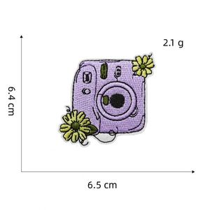 Nouveau Patch Brodé Thermocollant Série Violette Chapeau Soleil Cœur Appareil Photo pour Décoration et Cadeau - Product Image 5