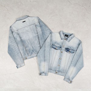 Thời Trang Heavyweight Denim Áo Khoác Unisex Outwear Biểu Tượng Tùy Chỉnh Lỏng Phù Hợp Với Quần Jean Áo Gió Cho Mens Cổ Điển Rửa Axit Áo Khoác Giá Rẻ - Product Image 4