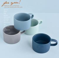 Tasses à café et à thé en céramique personnalisées, mignonnes et simples, couleur personnalisée, style INS, pour coffret cadeau de fêtes