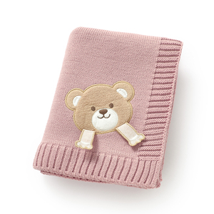 Morbida Coperta in Acrilico <span class=keywords><strong>per</strong></span> <span class=keywords><strong>Neonati</strong></span>, Adorabile Copertina Lavorata a Maglia con Motivo Orsetto <span class=keywords><strong>per</strong></span> Uso Quotidiano e Regalo - Product Image 4