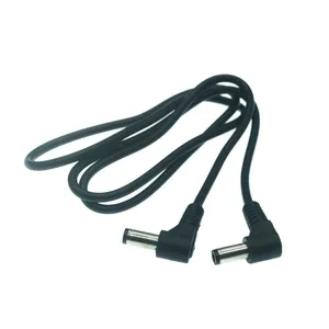 90 Degree Double Elbow DC Power 5.5 X 2.1mm / 2.5mm Plug Male To 5.5 2.1/2.5mm Male Cable Right Angled 90 Degree 50cm 1M 1.5M