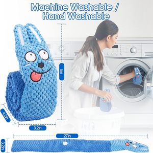 Pronto per la spedizione di coniglio blu piccolo Snuffle tappetino durevole cane cigolante giocattolo di velluto interattivo peluche cane giocattoli da masticare - Product Image 6