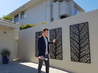 Panneau décoratif en aluminium découpé au laser pour clôture de sécurité de chantier et protection de jardin