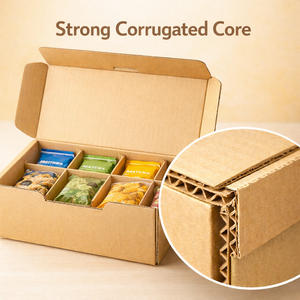 <b>Chocolate</b> Food <b>White</b> Corrugated Mailer <b>Box</b> B Flute Foldable Mailer <b>Box</b> Custom Logo Wholesale - Product Image 5