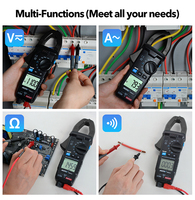 4000 Counts TRUE-RMS Digital Clamp Meter 600A AC Current Multimeter Alat Perbaikan Mobil Profesional Clamp Meter