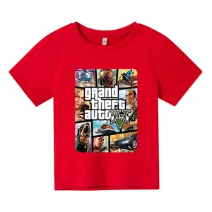 Nieuwe Stijlen Gta5 Spelen Spel O-Hals T- Shirt Snel Droog Casual Zomer Korte Mouw T- Shirts Custom Zomer Sport Comfort Kleding