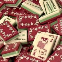 Elegante y Moderno Juego de Mahjong Plegable de Acrílico de Lujo para 4 Jugadores, Ideal para Póker y Entretenimiento en Despedidas de Soltera y Fiestas de Té