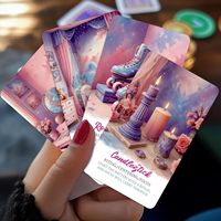 Boîte de jeu de cartes de tarot en papier personnalisée OEM en gros avec design personnalisable, adaptée aux familles et portable, incluant un guide